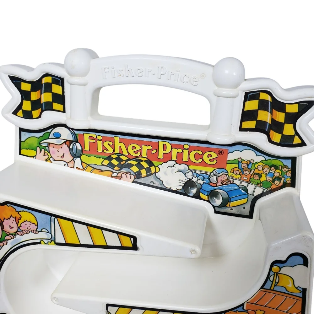 Vintage Fisher-Price Zig Zag Racetrack‎ Toy Race Car Track
